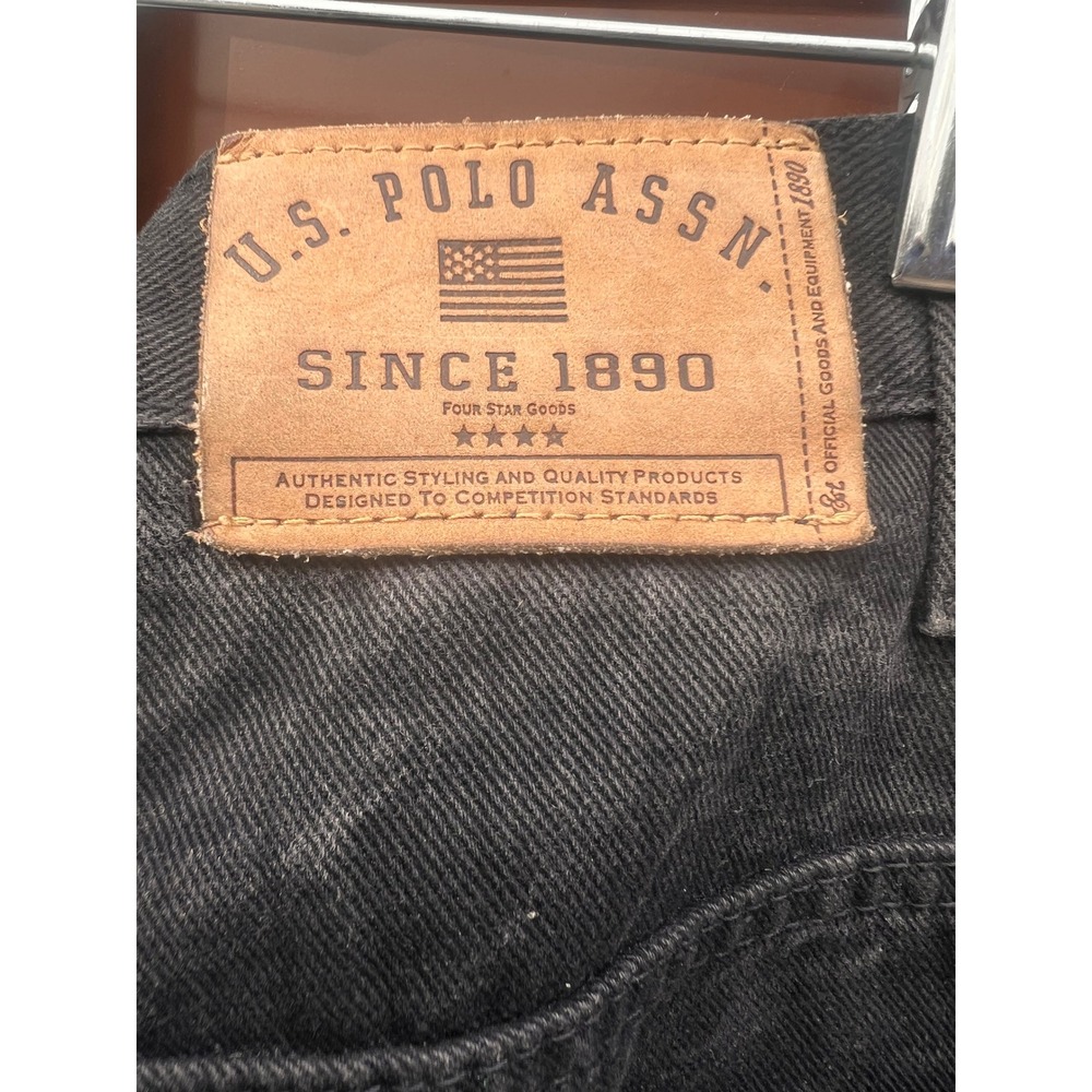 US Polo Assn Mens Black Denim Carpenter‎ Jeans Size 38x30 Authentic Styling - Picture 3 of 4